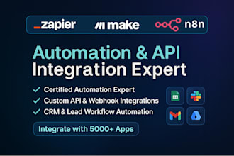 setup make com zapier n8n integration automation