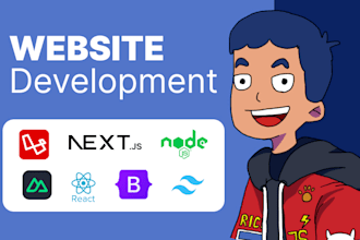 website development using react, next js, laravel, vue, nuxt js