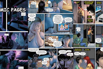 be your realism comic artist, for nsfw comic book pages comic storyboard