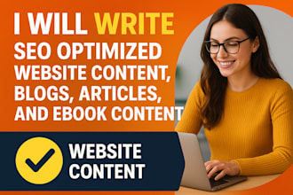 write SEO optimized website content, blogs, articles, and ebook content