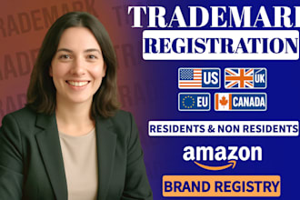help with trademark registration and amazon brand registry USA UK eu and canada