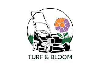 design lawncare landscape garden mowing farm agriculture logo