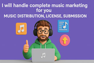be your music manager handle music distribution, license, submission, promotion