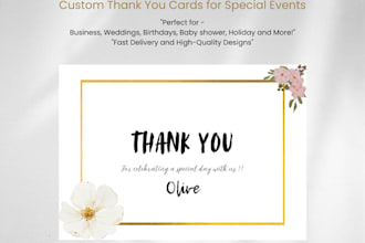 design custom thank you cards for events and businesses