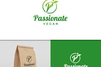 design brand passionate vegan logo