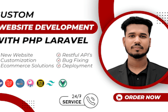 develop full stack website from scratch using PHP laravel, vue and nuxt js