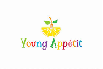 design colorful clean health food recipe sharing logo