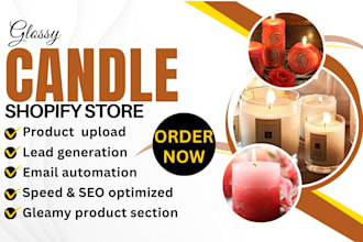 design candle shopify store scented candles aromatherapy soaps lighting website