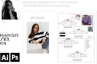 create knitwear and crochet techpacks for your brand