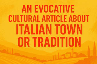 an evocative cultural article about an italian town or tradition