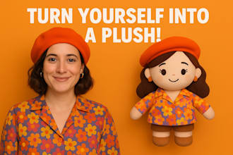 turn your photo into a custom plush toy design