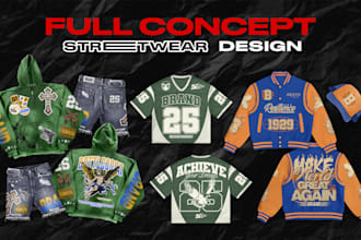create full concept streetwear design