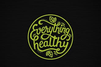 design hand lettered logo for your organic or healthy food brand