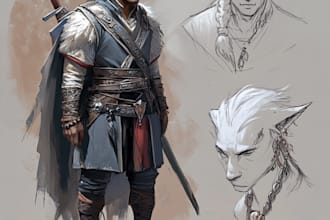 draw fantasy dnd weapon art for your game