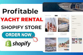 build yacht shopify store yacht charter, yacht rent, boat rental shopify website
