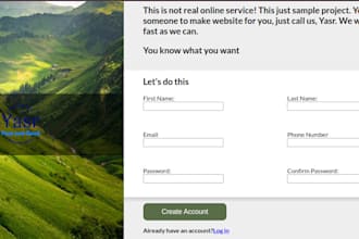 create a responsive and clean HTML CSS landing page for you