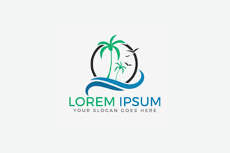 create wave, ocean, water, modern, minimal, creative, unique, fluid logo design
