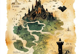 do a fantasy map for rpg fantasy dnd novels board game