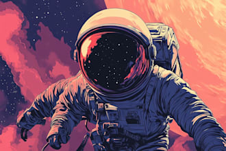 make fantasy sci fi character design or sci fi illustrations