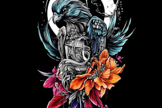 draw american traditional tattoo design by request