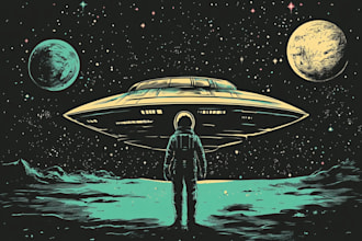 do design a spaceship, sci fi illustration and sci fi art