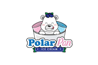 deign top quality greatest ice cream logo