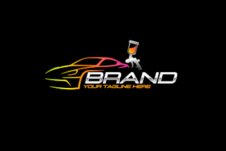 make modern automotive, car racing and garage logo