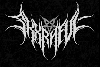 design dj, music, band, metal, edm, or custom font logo
