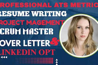 craft a professional project management  resume writing and rum master