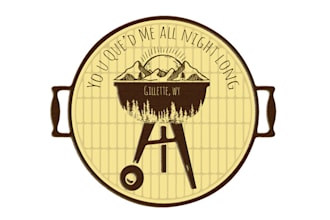 design attractive magnificent BBQ team logo