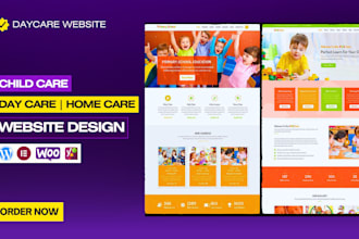 design kindergarten, preschool, childcare, daycare website