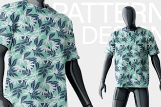 create print pattern golf polo t shirt design and mockup for you