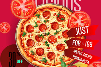 design modern and professional food posters or flyers