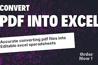 convert pdf data into excel