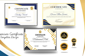 do certificate design, diploma or  award design, certificate template design