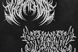 design dj, music, band, edm, typography, metal band logo