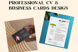 design professional cv and business cards with canva
