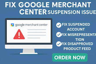 fix google merchant center suspension, misrepresentation, fix shopping ads issue