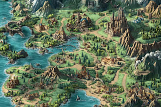 draw fantasy maps of cities, regions and continents for you