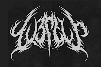 make a black metal and death metal logo