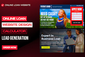 build loan website, loan calculator for personal, business, and mortgage loans