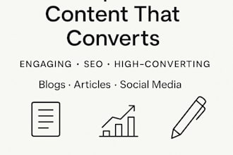 write persuasive and SEO optimized website or landing page content