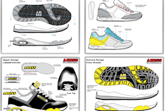 design shoes, footwear and sneakers with tech pack