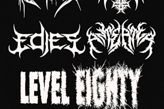 design an atmospheric black metal and dungeon synth logo
