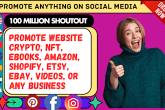 promote website, business, product, amazon, ebook, crypto