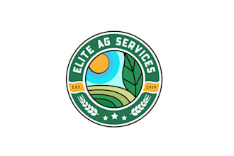 make sustainability agriculture logo for large farming