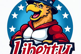 design high quality esport patriotism mascot logo for your business