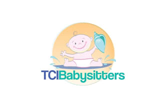 design magnificent baby holding a conch shell logo