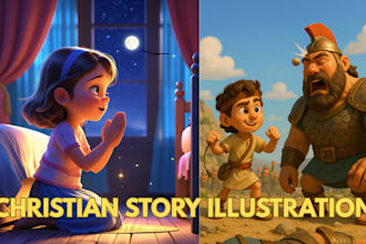 illustrate christian children book illustration children bible illustration