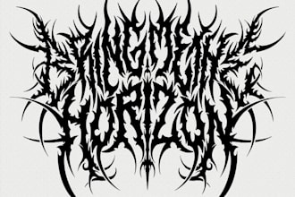 design you a brutal death metal, slamming, deathcore logo